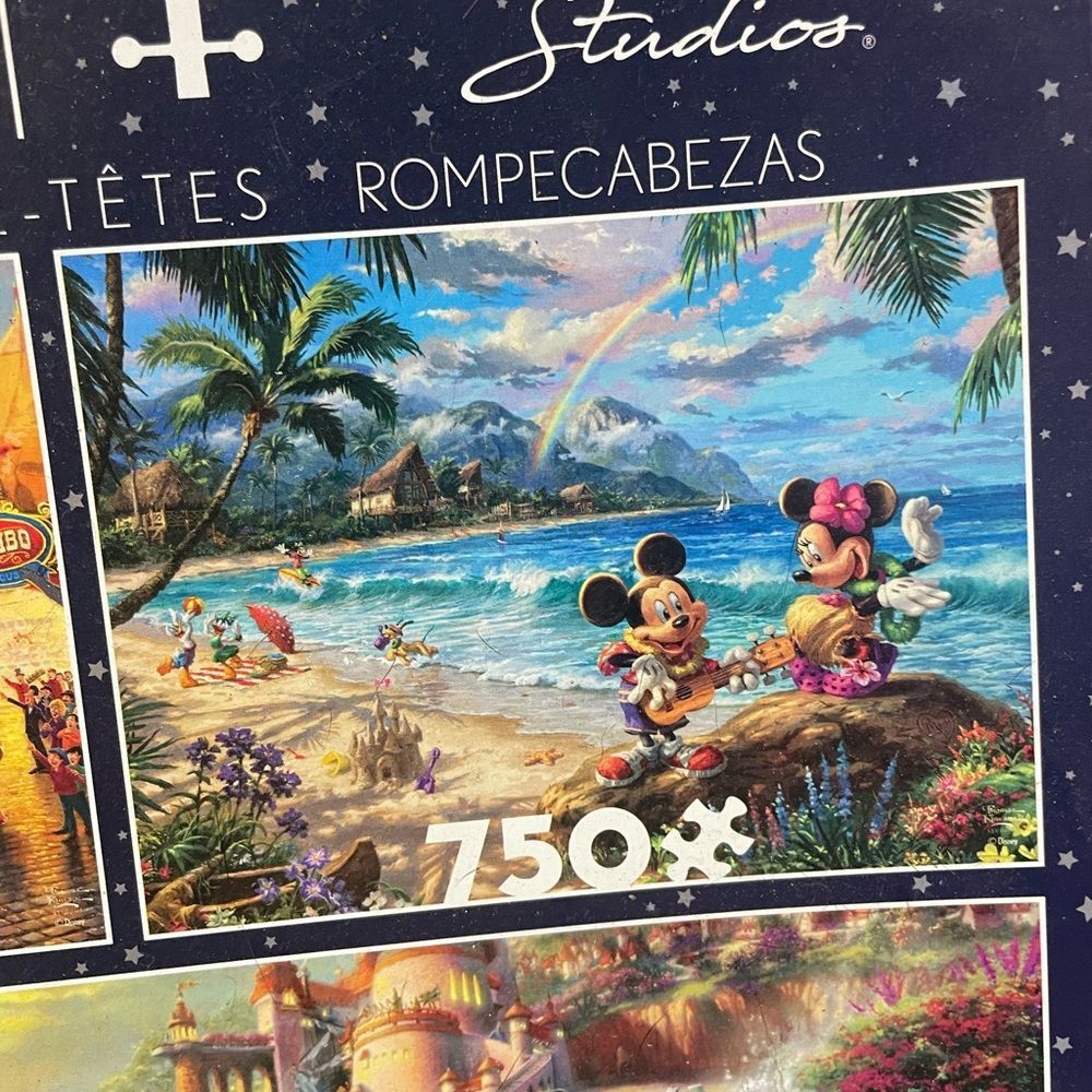 Thomas Kinkade Disney Mickey Minnie Mouse Hawaii 750 piece puzzle
